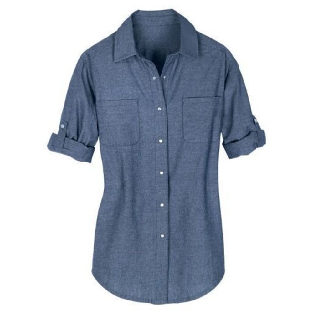 Women's Chambray Chic 2 Pocket Top (Denim Blue) Size S / 34-36 ~ NEW!!!